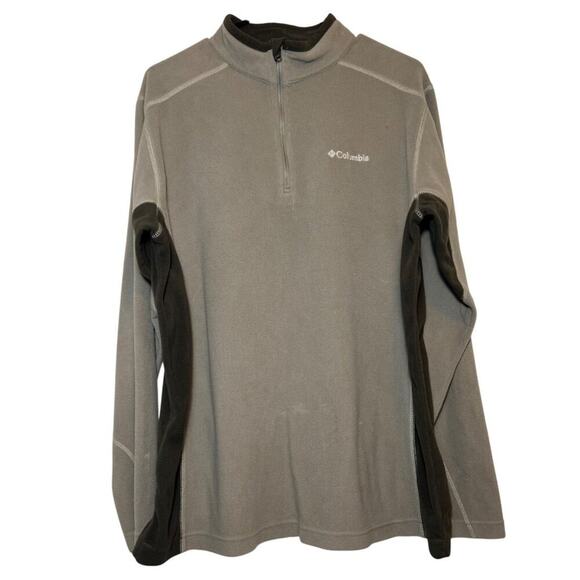 Columbia Men's Half-Zip Pullover Fleece Jacket Gray & Black, Men's Medium - Picture 3 of 9